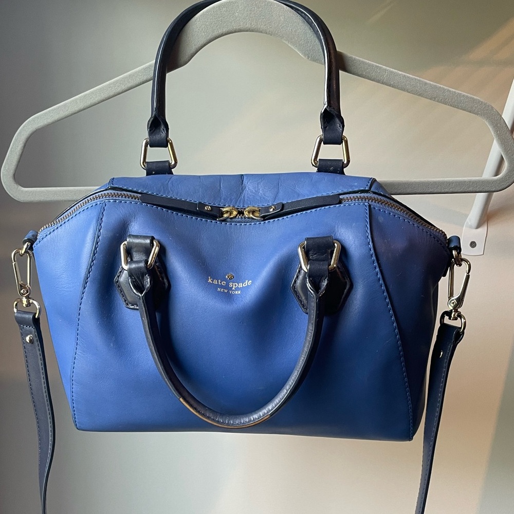 Kate Spade cobalt blue bowling / bowler bag